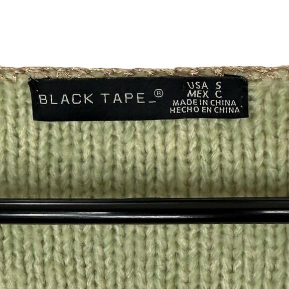 |EUC| BLACK TAPE_ Striped Knit V Neck Sweater - Picture 5 of 5